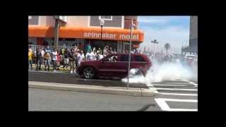 Jeep Grand Cherokee SRT8 Burnouts cruisin ocean city 2012 [upl. by Gnoy239]