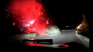 Rallye MonteCarlo 2022 SS1  LoebGalmiche night onboard with awesome fan atmosphere [upl. by Ecnerual]