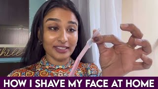 How i shave my face at home 😰 [upl. by Mapes]