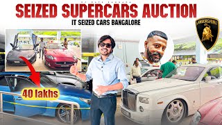 Seized SUPERCARS auction BANGALORE 🔥  Sukesh Chandrasekhar Cars SALE 🤯 [upl. by Retep]