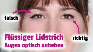 Flüssiger Lidstrich – Augen optisch anheben 👁 [upl. by Anoy253]