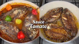 Sauce tomate poisson frit [upl. by Ellainad]