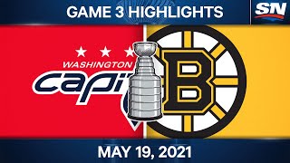 NHL Game Highlights  Capitals vs Bruins Game 3  May 19 2021 [upl. by Enirehtahc]