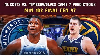 NuggetsTimberwolves Game 7 Picks and Prediction  Western Conference Semifinals on May 19 2024 [upl. by Iraj132]