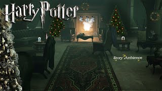 Slytherin Common Room Christmas Holidays🎄🐍Ambience Harry Potter Study ASMR [upl. by Rebba]