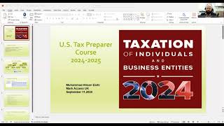 Free Lecture 1 Intro to 2024 USA Tax Prep Course  Basics [upl. by Devonna]