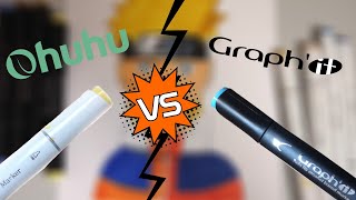 Je teste les graphit pour la première fois  VS Ohuhu Markers [upl. by Anavrin]