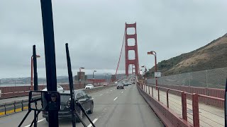 Going across the Golden Gate Bridge from Marin County 7272024 [upl. by Nims]