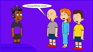 Classic Caillou Disrespects with the Babysitter AndresGrounded [upl. by Leunammi]