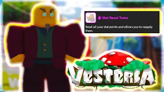 SECRET HOW TO GET FREE STAT RESETS quotUNLIMITED STAT RESETSquot  Roblox Vesteria [upl. by Chessa428]