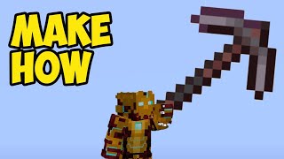 Minecraft How to Make NETHERITE PICKAXE [upl. by Lontson]