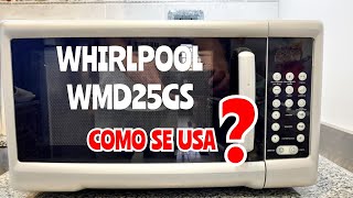 como se usa y programa microondas WHIRLPOOL WMD25GS como se desbloquea reloj y recomendaciones [upl. by Aaberg]