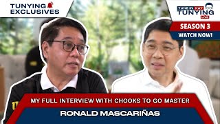 TUNE IN KAY TUNYING LIVE  My full interview with Chooks to Go master Ronald Mascariñas [upl. by Aleira]