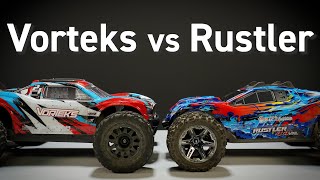 Traxxas Rustler 4X4 VXL vs Arrma Vorteks 3S BLX Comparison [upl. by Edme943]