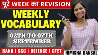 Vocabulary Weekly Revision  02TH TO 07TH September  The Hindu Editorial  Nimisha Bansal Maam [upl. by Filberto285]