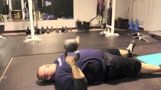 SingleArm Bottomsup Kettlebell Floor Press [upl. by Swamy194]