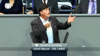 Ulrich Maurer DIE LINKE Nur eine grundlegende Veränderung der Politik kann Europa retten [upl. by Nadnarb]