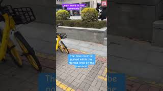 Mainland China dockless bicycle scheme learn bikes publictransport [upl. by Balthazar]