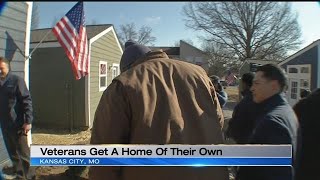 Homeless vets move into new tiny homes in Kansas City [upl. by Asetal919]