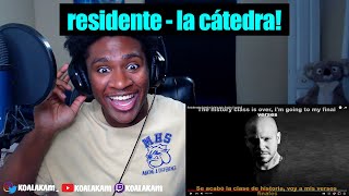 12 minutes of straight BRUTALNESS Residente  La Cátedra  reaction [upl. by Fiester]