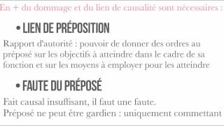 La responsabilité du commettant du fait de son préposé [upl. by Jochbed]