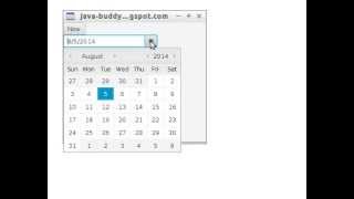 JavaFX 8 example Presetload DataPicker at now [upl. by Anaes]