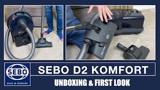 Sebo Airbelt D2 Komfort ePower Vacuum Cleaner Unboxing amp First Look [upl. by Ived285]