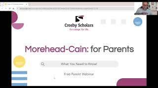 UNC Chapel Hills Morehead Cain Scholarship  Parent Webinar [upl. by Puritan]