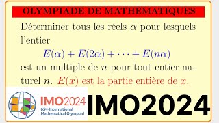 Olympiades Internationales des Mathématiques olympiad imo2024 baccalauréat concours arithmetic [upl. by Schwab]