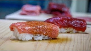 Tuna nigiri  how to make tuna nigiri sushi  japanese food recipe [upl. by Annawek547]