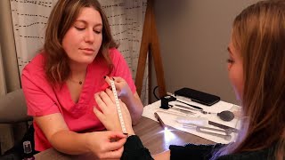 Detailed Real Person ASMR Hand Exam  Measuring Sensory Strength [upl. by Connett]