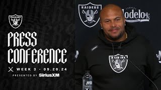 Coach Pierce ‘We Got To Expect The Panthers’ Best’  Raiders  NFL [upl. by Yttisahc]