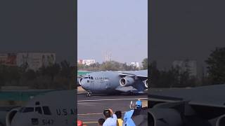 USAF C17 Globemaster III at Yelahanka airforce station for aeroindia2023 usa c17 [upl. by Sheepshanks]