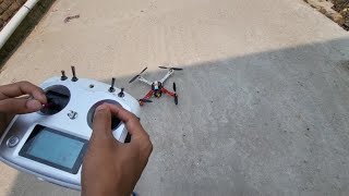 How to fly F450 quardcopter drone with crossflight flight controller and flysky fsi6s [upl. by Osana724]