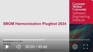 SBOM Harmonization Plugfest 2024 [upl. by Deck]