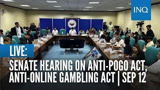 LIVE Senate hearing on antiPogo act antionline gambling act  September 12 [upl. by Hansel446]