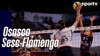 OSASCO 1 X 3 SESCFLAMENGO  MELHORES MOMENTOS  SUPERLIGA FEMININA DE VÔLEI  sportv [upl. by Costello422]