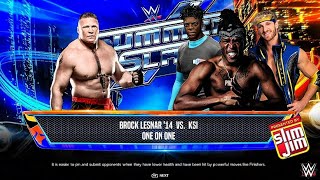 Unbelievable Match Between 😰 Brock Lesnar Vs KSI With Ishowspeed amp Logan Paul  WWE 2K24 [upl. by Tloc726]