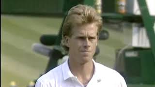 Stefan Edberg vs Tim Mayotte Wimbledon 1989 Quarterfinal [upl. by Nireil408]