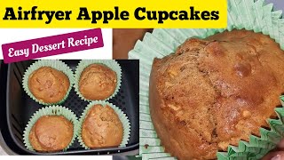 Easy Air fryer Apple Cinannom Muffins Recipe Air fried Cupcakes [upl. by Neiv42]