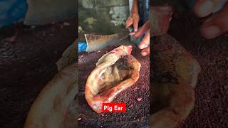 Amazing Pigs Ear Cutting amp ChoppingPork Ear pork porkrecipes hindisong food porkins amazing [upl. by Aivato621]