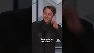 Kieran Culkin says “Suck it Pedro” to fellow nominee Pedro Pascal in Golden Globes Speech shorts [upl. by Merrell]