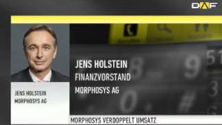 Morphosys Finanzchef stellt Prognoseerhöhung in Aussicht [upl. by Wendalyn]