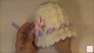 Gorro bonnet para bebes de 06 meses a crochet [upl. by Hedi]