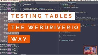 Testing Tables the WebdriverIO Way Part 1 of 2 [upl. by Cissiee425]