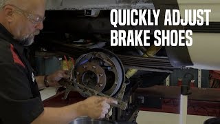 Drum Brake Replacement Adjusting Brake Shoes and Installing Drum [upl. by Eslud262]