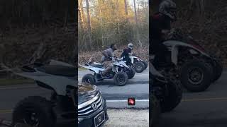 Raptor 700R Vs Yfz 450 Heads Up‼️ bikelife raptor700r raptor700 yfz450 Racing fast yamaha [upl. by Attolrahc]