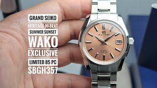 Grand Seiko Heritage Collection HiBeat Summer Sunset Wako Exclusive Limited Edition 85 Pc SBGH357 [upl. by Fillian]