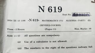 SSC 2024 Board Paper Solutions Algebra Maths 1 class 10th Maharashtra board [upl. by Whallon14]