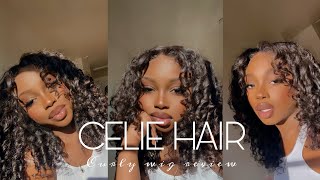 Juicy💦 amp AFFORDABLE Curly Wig Review  Ft Celie Hair [upl. by Eliot688]